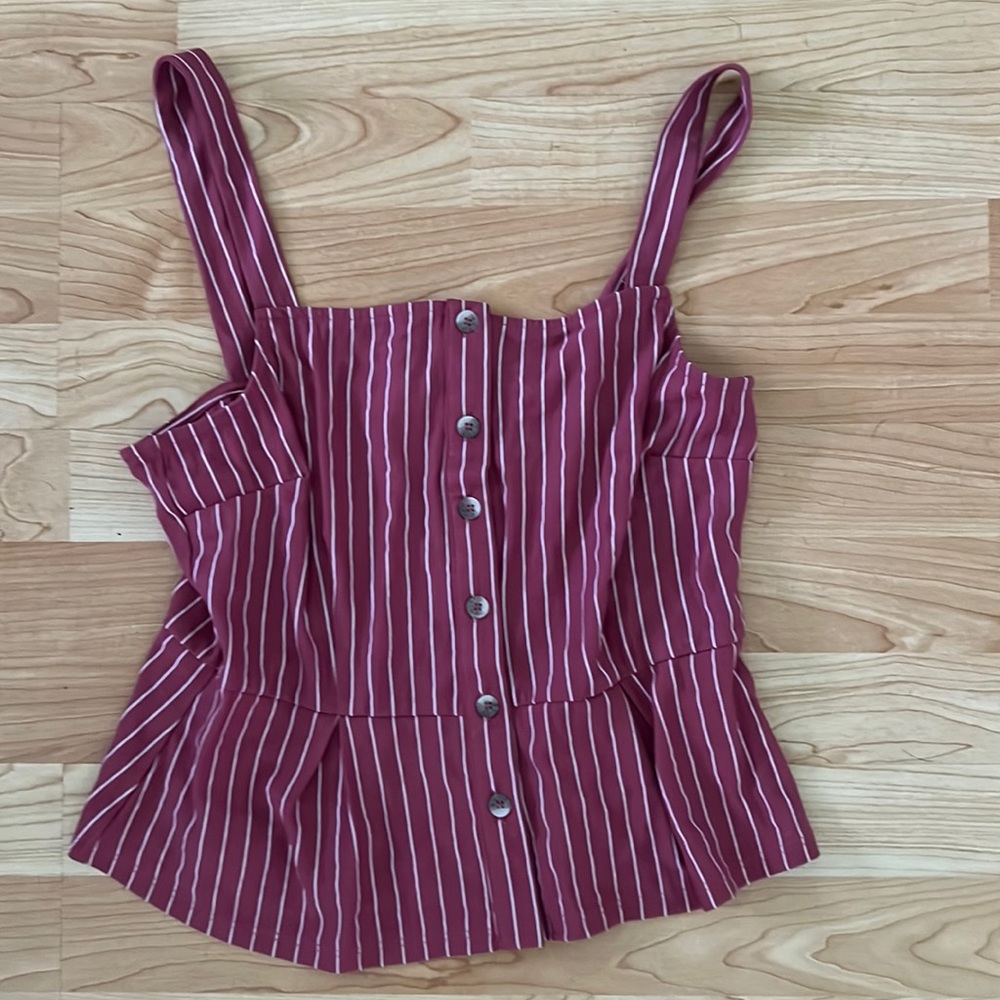 PacSun Red Striped Tank Top